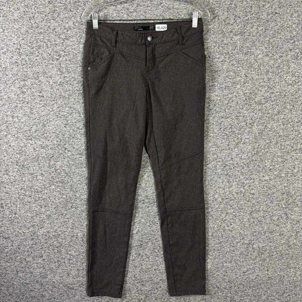 PrAna Women's Size 4 Mid-Rise Brown Cotton Skinny Leg Pants